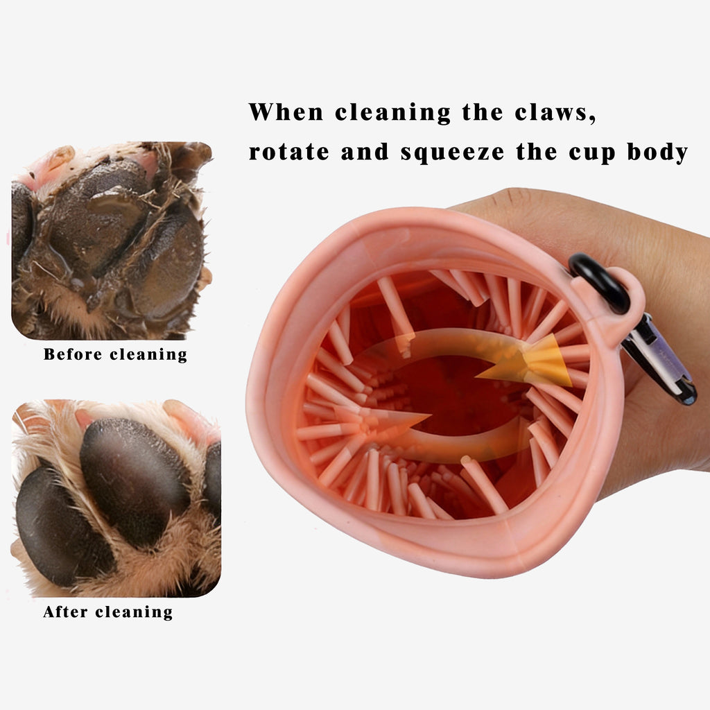 Pet paw washing cup for paw cleaning