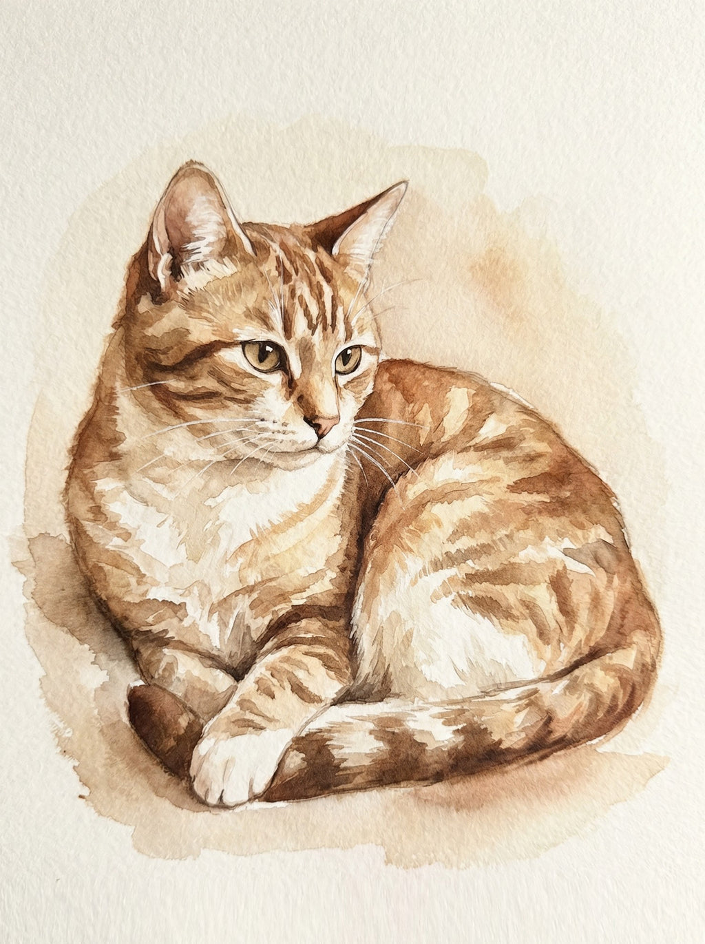 Personalized Watercolor Pet Portrait from Photo – Printable Dog or Cat Art