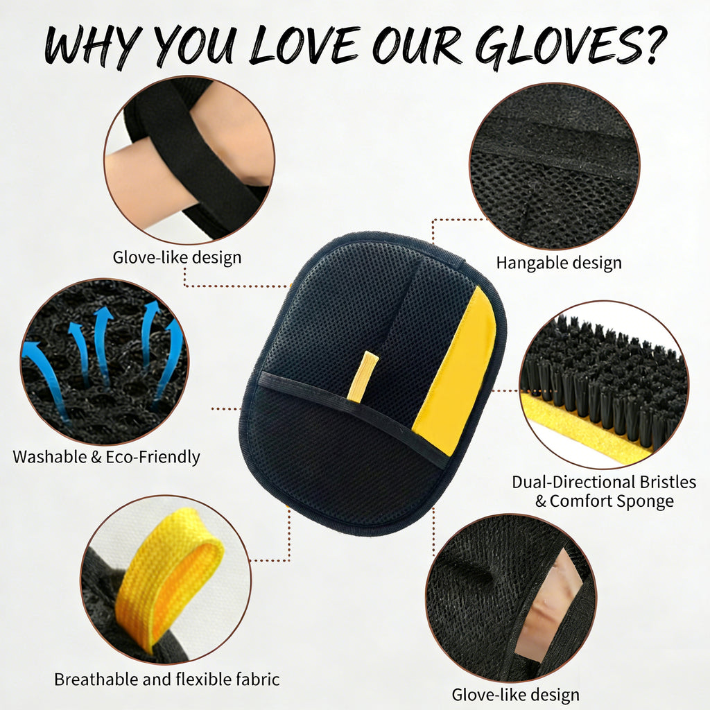 Pet static hair removal gloves, household carpets, sofas, hair grooming brushes