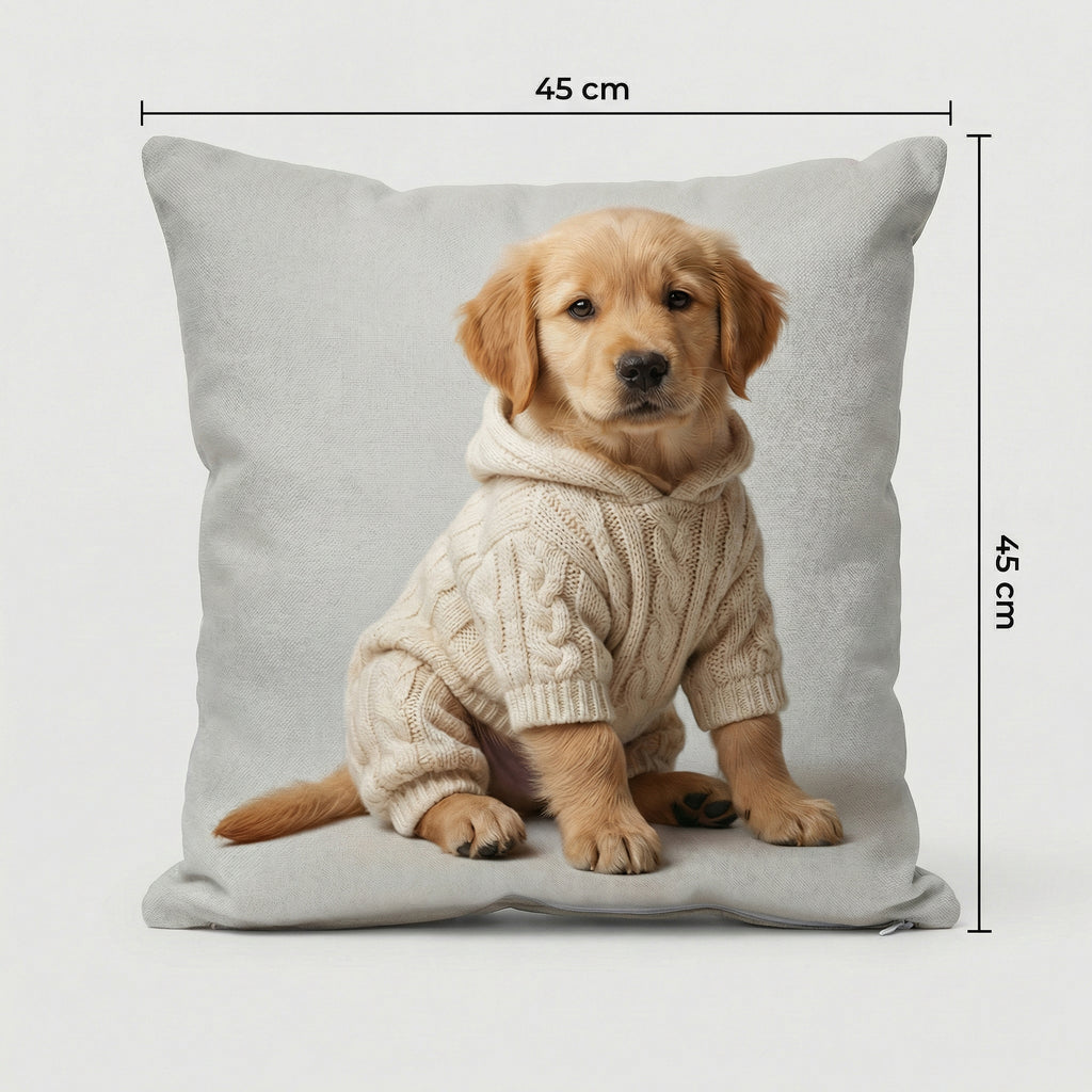 Personalized Pet Pillow from Photo – Custom Dog or Cat Cushion Cover