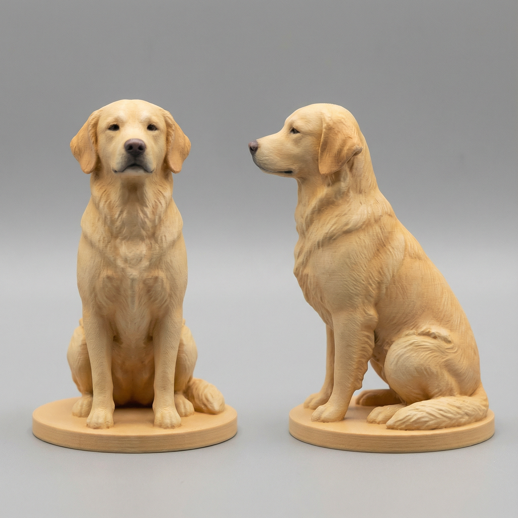 Personalized 3D Pet Figurine from Photo – Custom Dog & Cat Memorial Gift