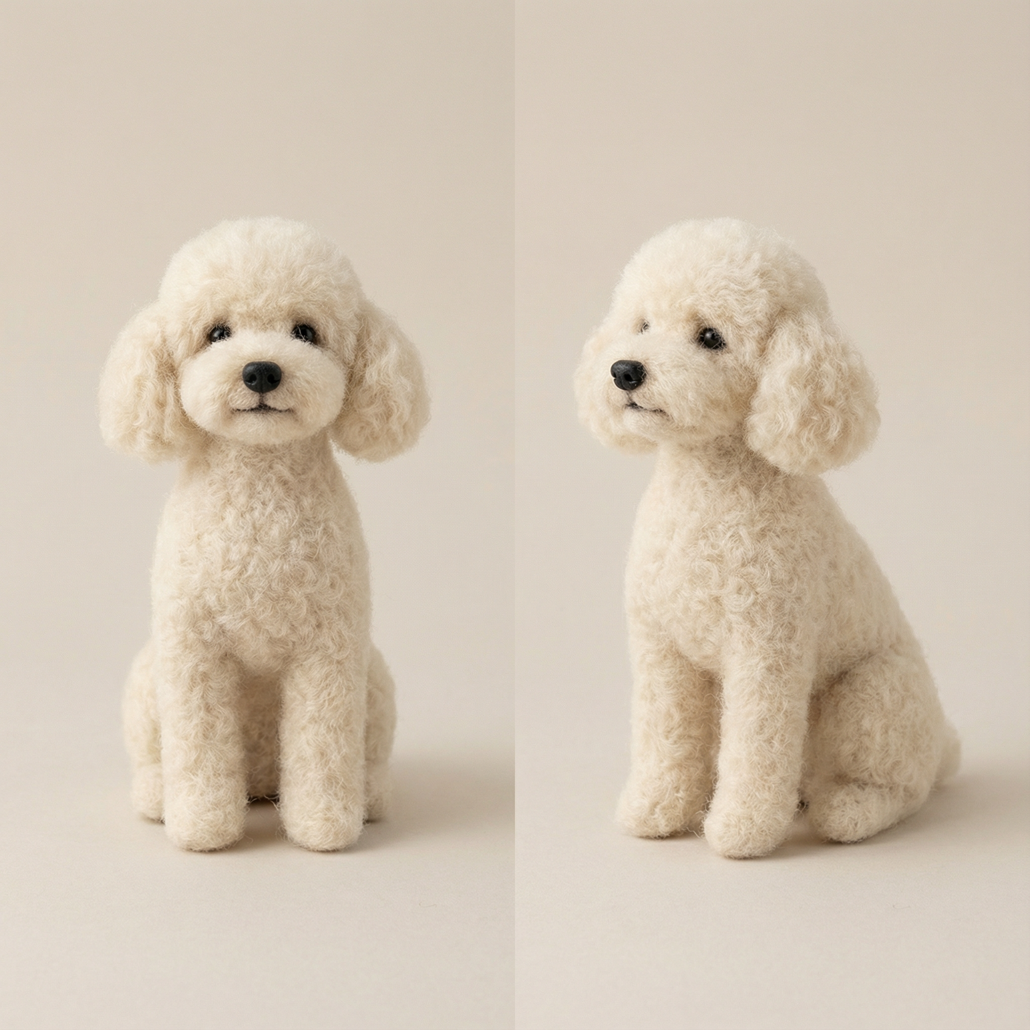 Handmade Needle Felted Pet from Photo – Personalized Dog or Cat Keepsake