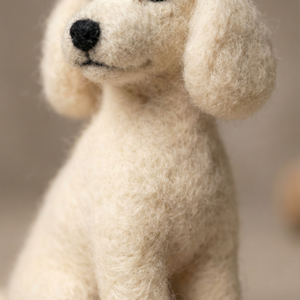 Handmade Needle Felted Pet from Photo – Personalized Dog or Cat Keepsake