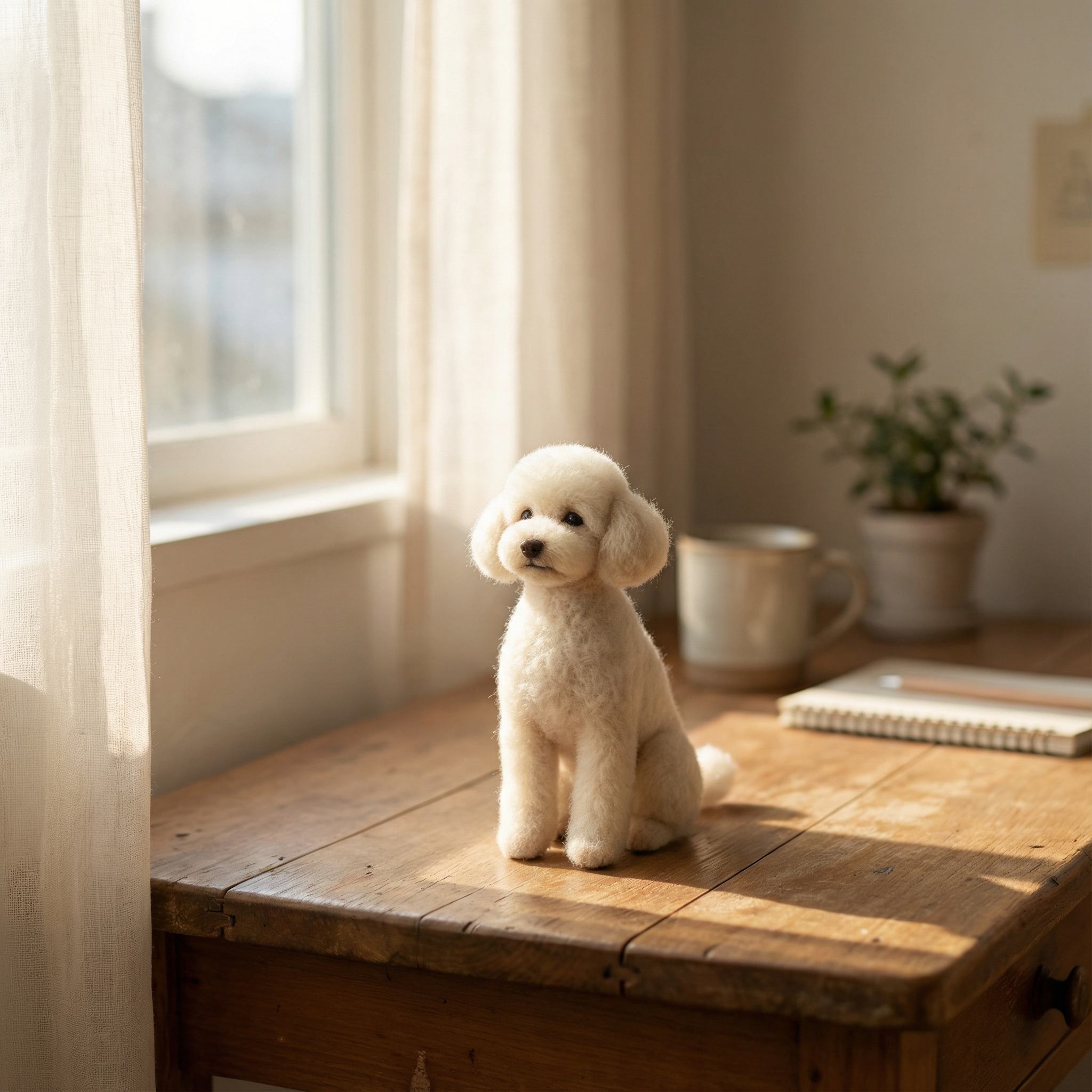 Handmade Needle Felted Pet from Photo – Personalized Dog or Cat Keepsake