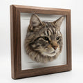 Handmade Needle Felted Pet Avatar from Photo – Framed Cat & Dog Keepsake