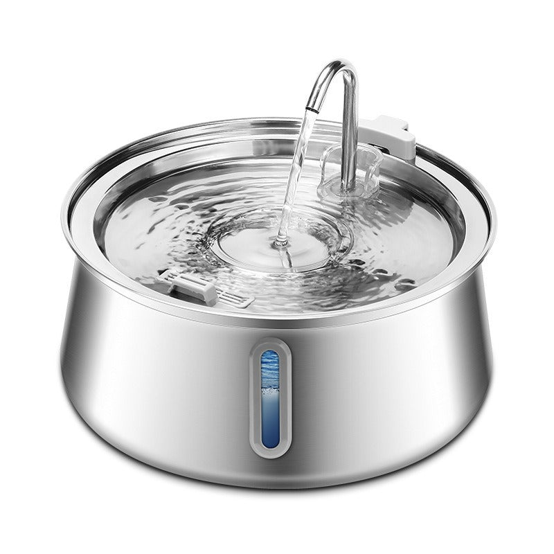 Pet Automatic Drinking Fountain 4L – Stainless Steel with Filter & Viewing Window