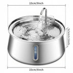 Pet Automatic Drinking Fountain 4L – Stainless Steel with Filter & Viewing Window