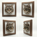 Handmade Needle Felted Pet Avatar from Photo – Framed Cat & Dog Keepsake