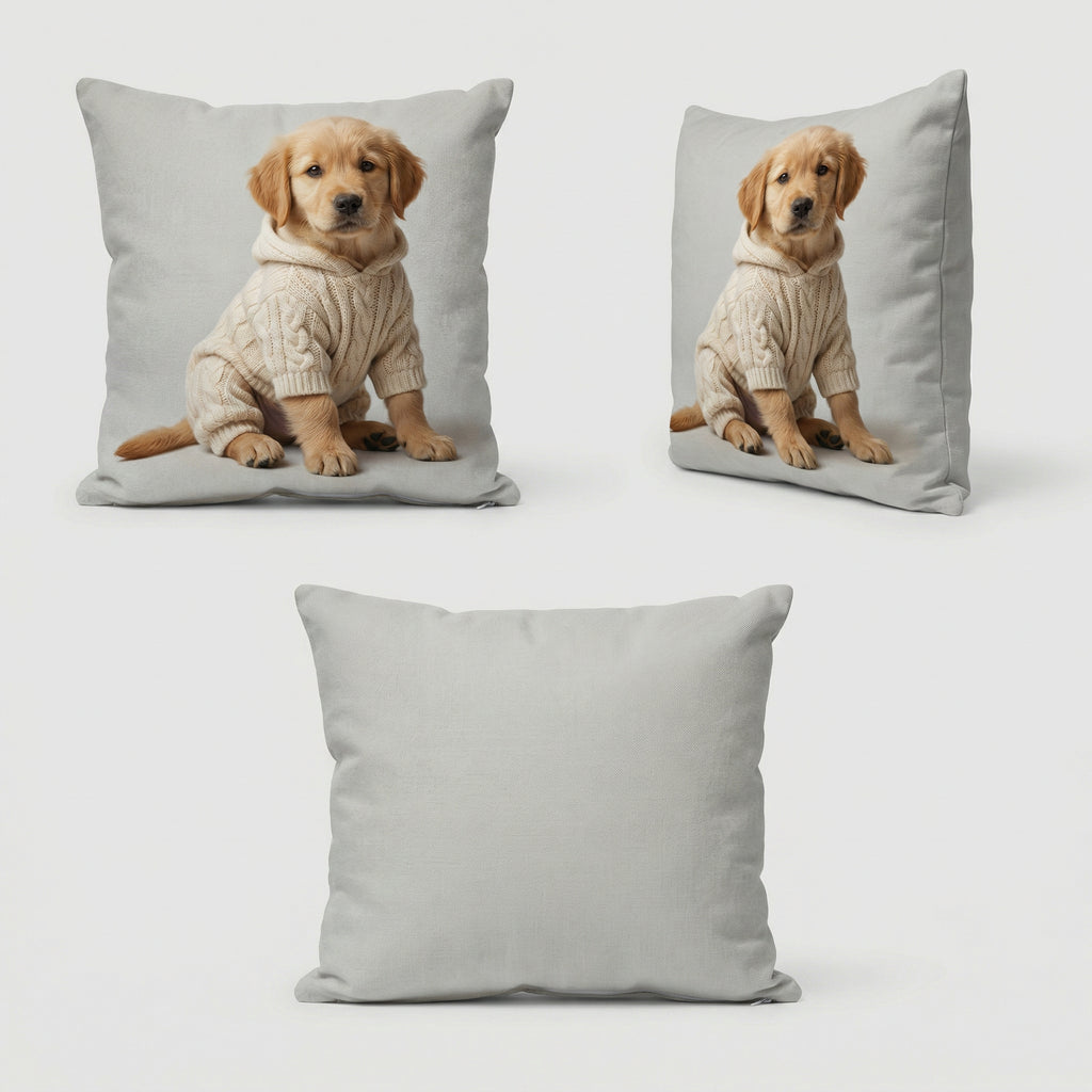 Personalized Pet Pillow from Photo – Custom Dog or Cat Cushion Cover