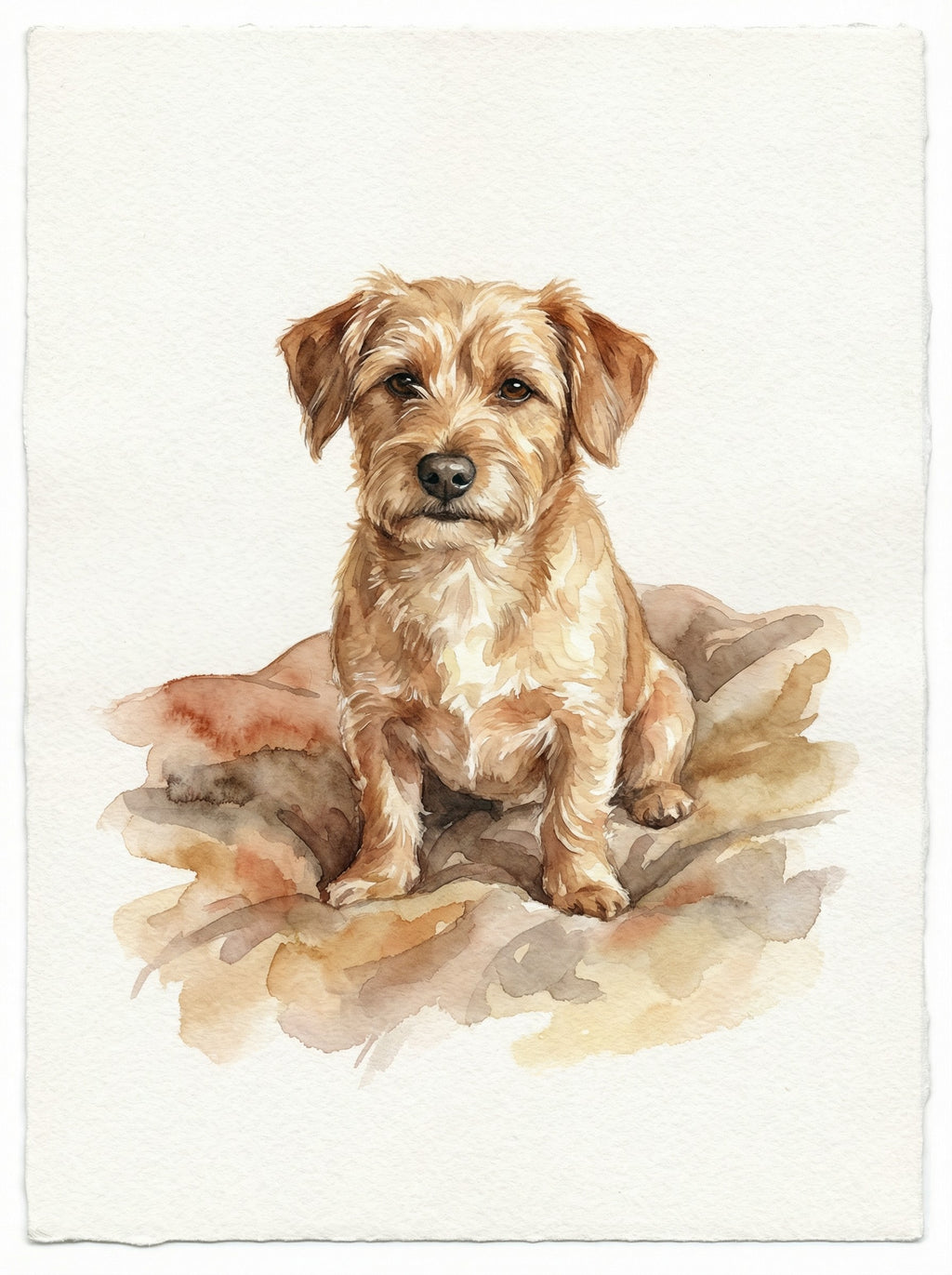 Personalized Watercolor Pet Portrait from Photo – Printable Dog or Cat Art