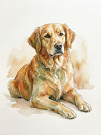 Personalized Watercolor Pet Portrait from Photo – Printable Dog or Cat Art