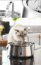 Pet Automatic Drinking Fountain 4L – Stainless Steel with Filter & Viewing Window