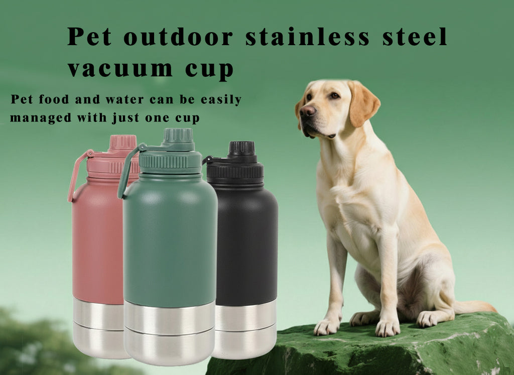 Stainless Steel Insulated Thermos Bottle for Pet Outdoor Adventures