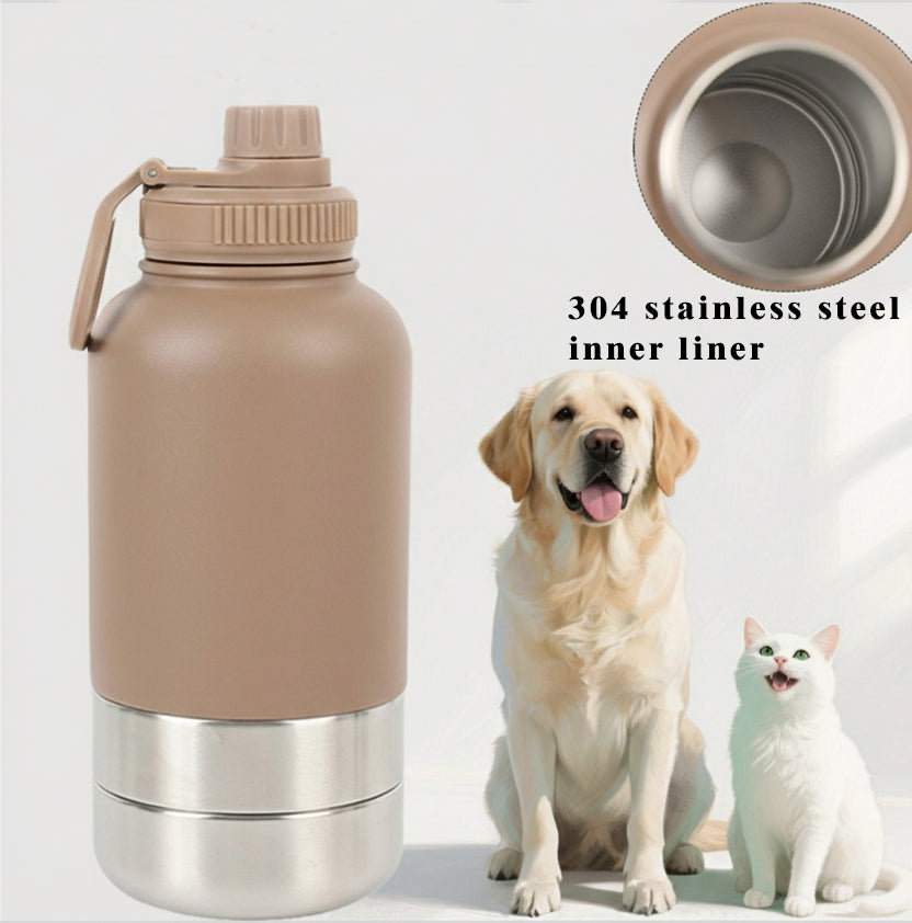 Stainless Steel Insulated Thermos Bottle for Pet Outdoor Adventures