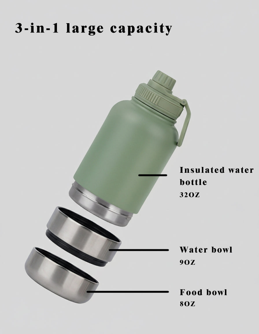 Stainless Steel Insulated Thermos Bottle for Pet Outdoor Adventures