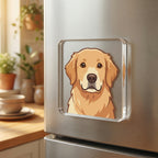 Personalized Pet Photo Fridge Magnet – Custom Dog or Cat Shape