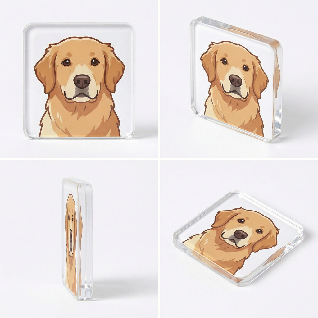 Personalized Pet Photo Fridge Magnet – Custom Dog or Cat Shape