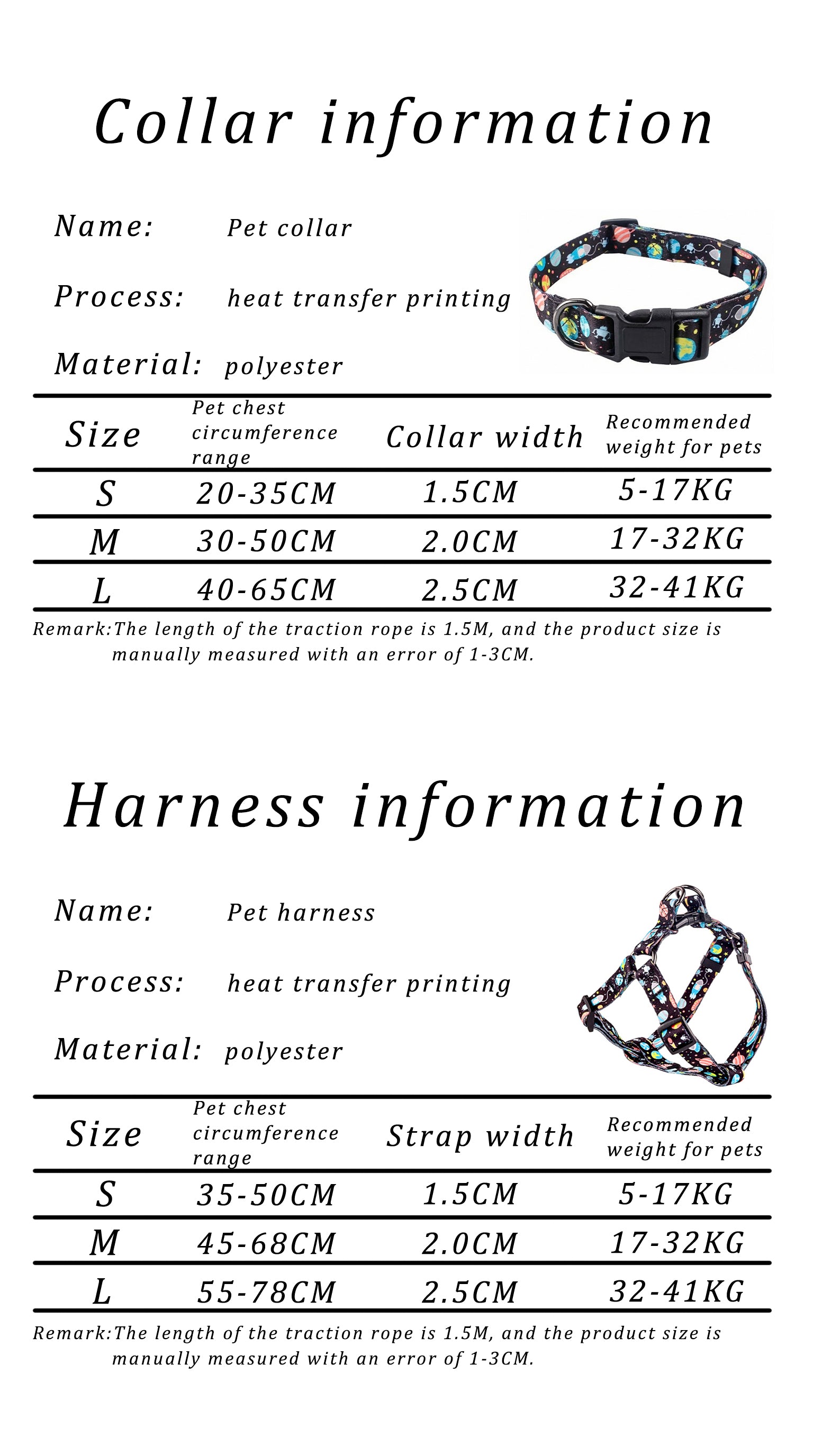 Pet dog collar harness leash